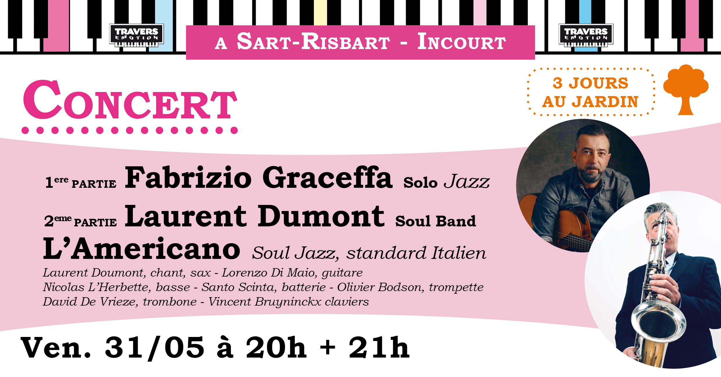 Concerts Fabrizio Graceffa solo & Laurent Doumont Soul Band L'americano
