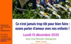 Conférence: Ce n'est jamais trop tôt pour bien faire : Osons parler d'amour avec nos enfants !