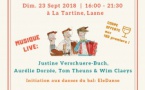Grand Bal Musette et Bal Folk à La Tartine (Lasne) avec Aurélie Dorzée, Justine Verschuere-Buch, Tom Theuns & Wim Claeys