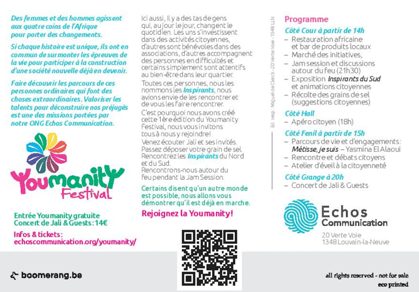 Youmanity Festival : Le Festival qui rassemble les gens ordinaires qui font des choses extraordinaires ! Youmanity Festival : Le Festival qui rassemble les gens ordinaires qui font des choses extraordinaires !