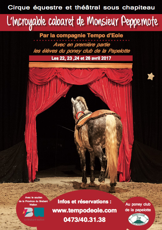 "L'Incroyable cabaret de Monsieur Peppernote" au pied du lion de Waterloo!