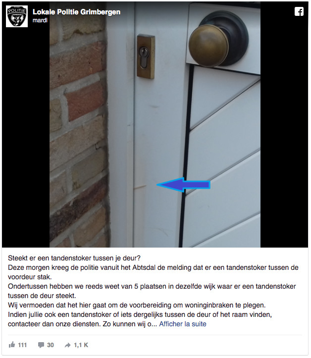 Attention ! Méfiez-vous de cette nouvelle technique des cambrioleurs ! Attention ! Méfiez-vous de cette nouvelle technique des cambrioleurs !