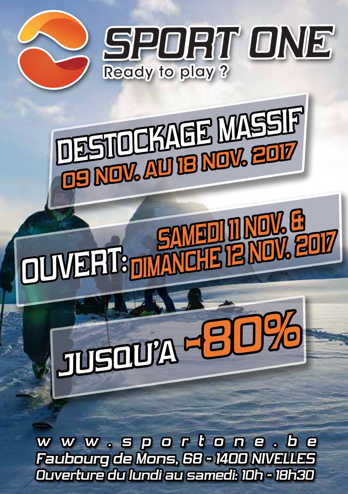 Sport One : le number one des magasins de vêtements et équipements de sport en Brabant wallon ! (Nivelles - Wavre - Waterloo) Sport One : le number one des magasins de vêtements et équipements de sport en Brabant wallon ! (Nivelles - Wavre - Waterloo)