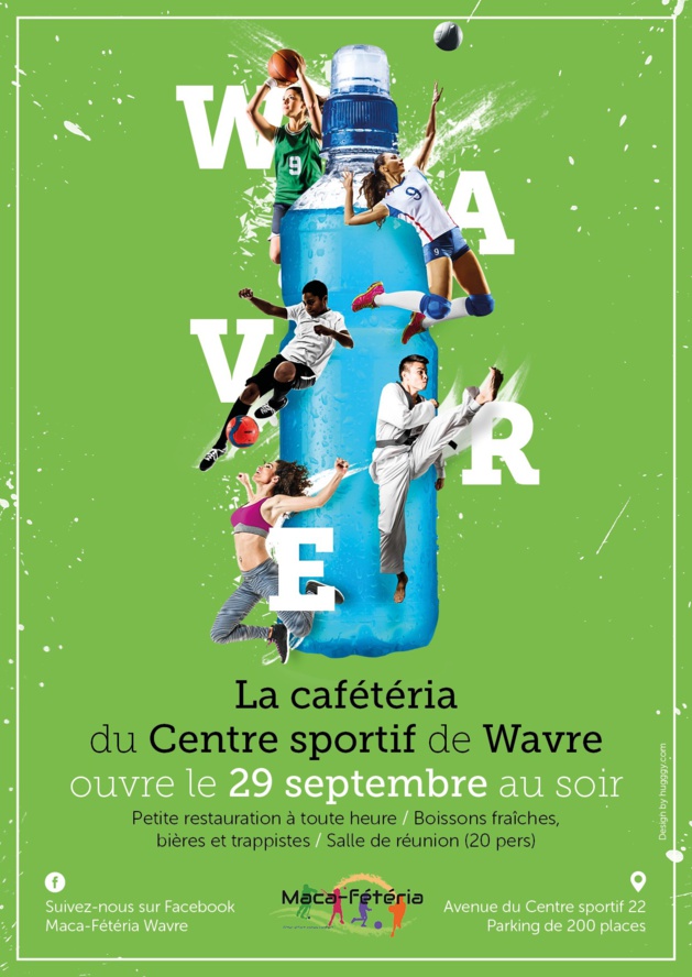 Le 29 septembre 2017, la cafétéria du Centre sportif de Wavre a ouvert ses portes !