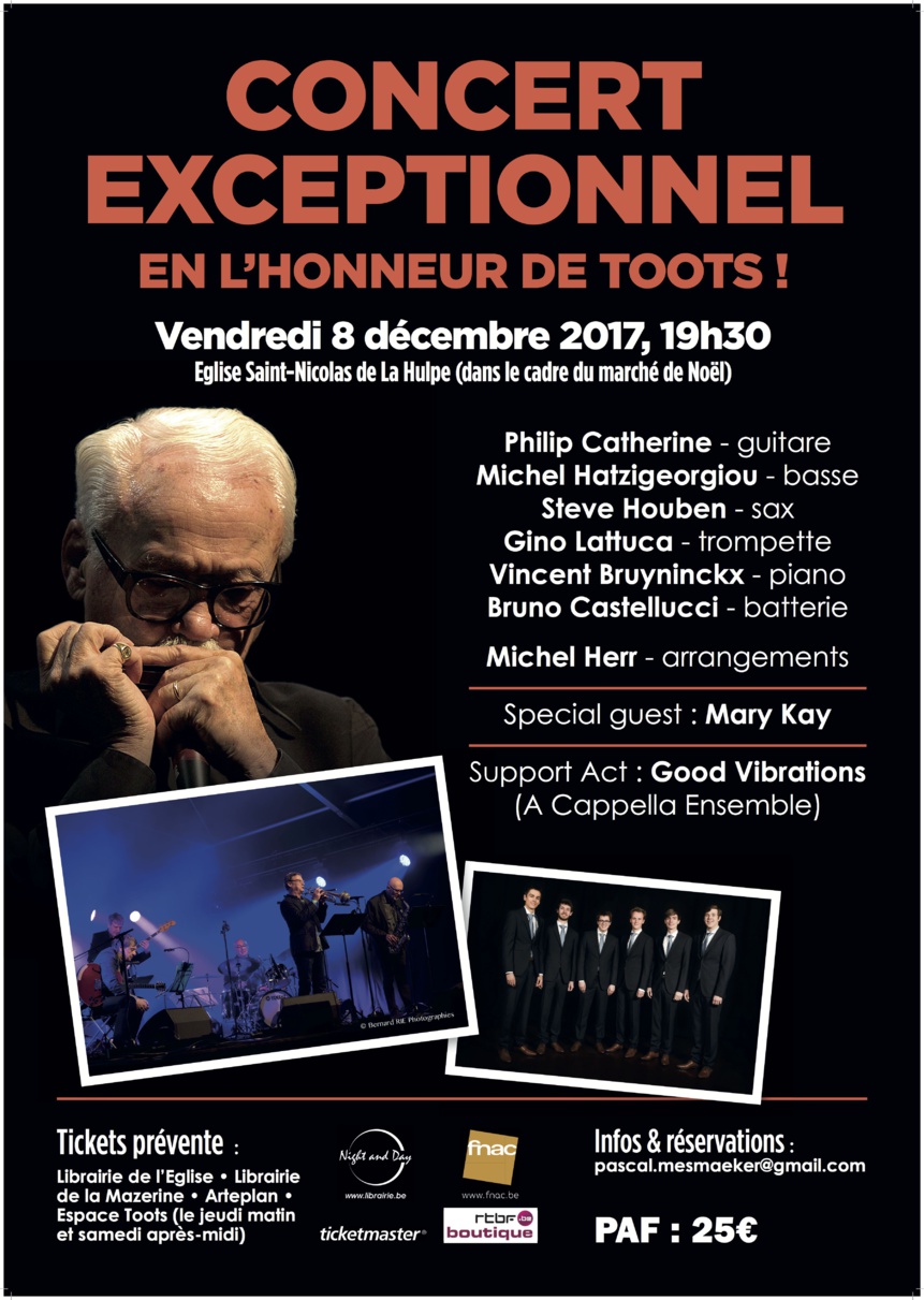 L’équipe du Toots Jazz Festival organise un concert exceptionnel en l’honneur de Toots L’équipe du Toots Jazz Festival organise un concert exceptionnel en l’honneur de Toots