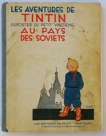 Couverture Tintin au Pays des Soviets.