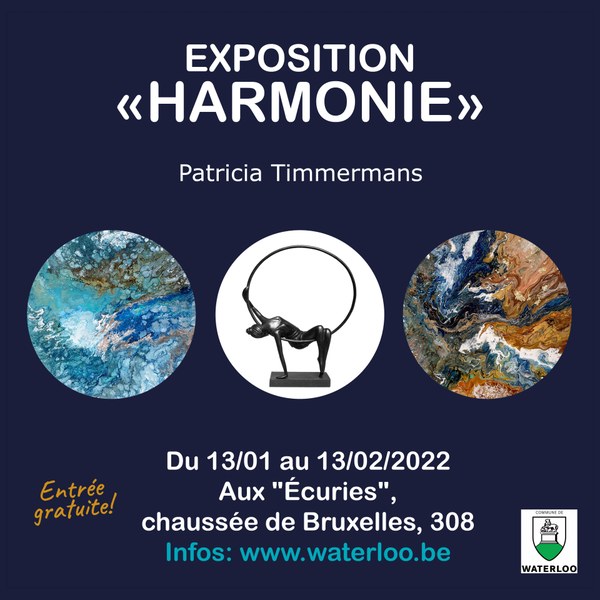 Exposition "Harmonie": peintures et sculptures de Patricia Timmermans | Du 13 janvier au 13 février 2022 | Waterloo