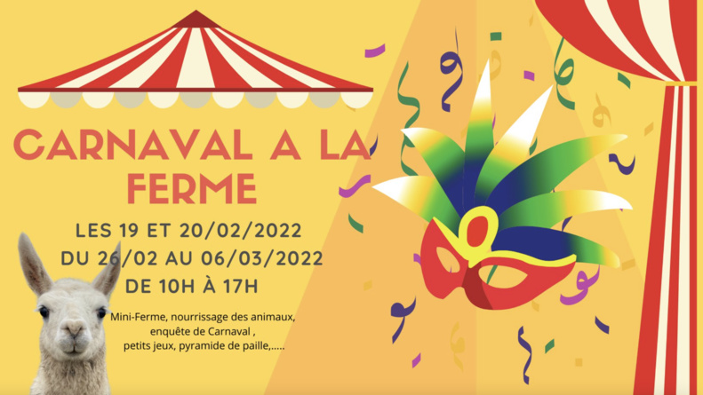 Carnaval à la ferme | du samedi 26 février au dimanche 6 Mars 2022 | Grez-Doiceau