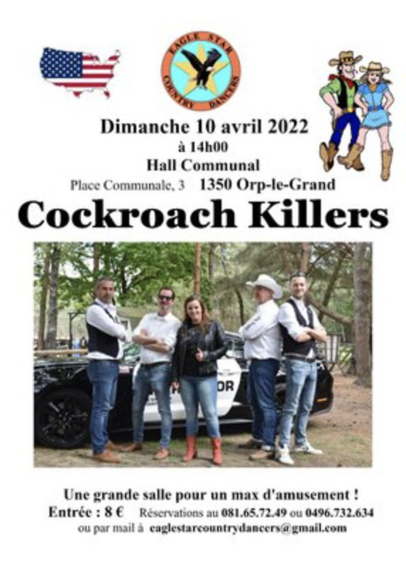 Après midi country animée par l'orchestre Cockroachkillers | Le 10 avril 2022 | Orp-le-Grand