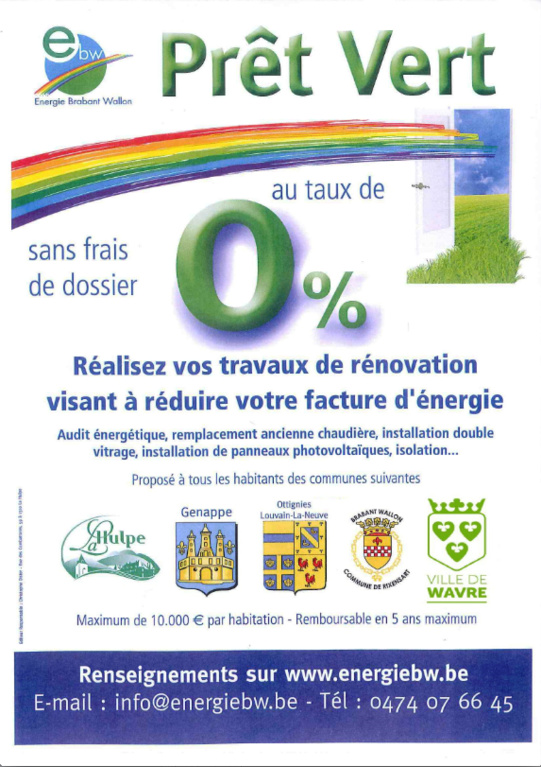 WAVRE adhère au FRCE - Prêts à taux 0% pour les habitants WAVRE adhère au FRCE - Prêts à taux 0% pour les habitants