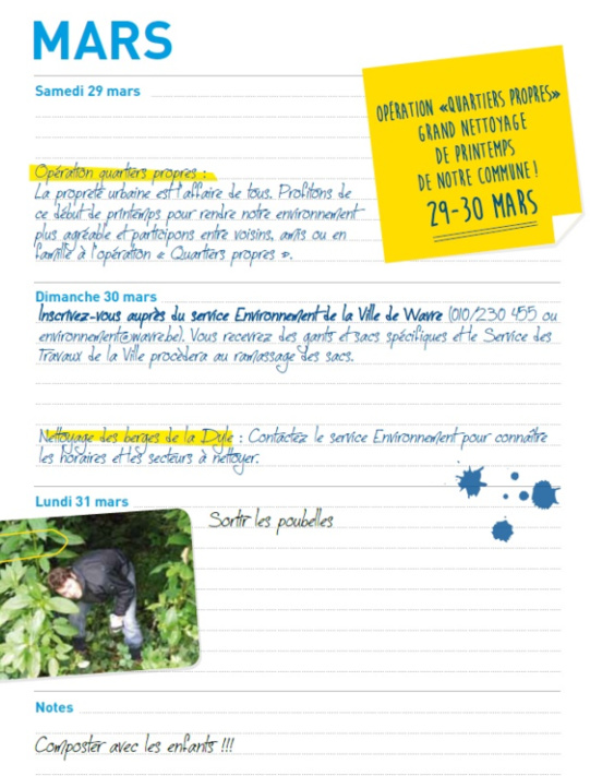 OPÉRATION « QUARTIERS PROPRES » À WAVRE OPÉRATION « QUARTIERS PROPRES » À WAVRE