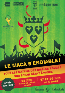 Les matchs des Diables Rouges sur écran géant à Wavre Les matchs des Diables Rouges sur écran géant à Wavre