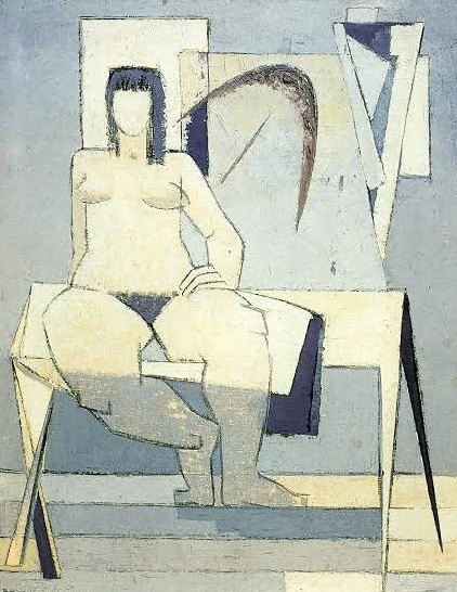-	Berthe Dubail - « Yan »- 3ème version- 1954- huile sur toile- 130 x 110 cm-  Musée de Louvain-la-Neuve (Donation Serge Goyens de Heusch).