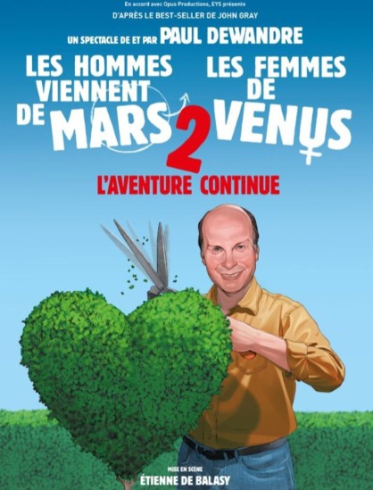 Nivelles: Spectacle « Les hommes viennent de Mars et les femmes de Vénus 2: L’aventure continue. »