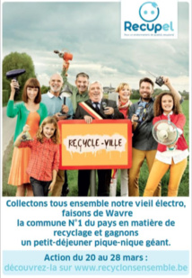 Wavre participe à « Recyclons ensemble » Wavre participe à « Recyclons ensemble »