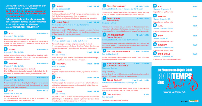 Un parcours d’art urbain à Wavre Un parcours d’art urbain à Wavre
