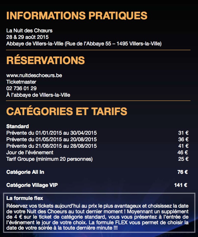 Villers La Ville : Nuit des Choeurs 2015 Villers La Ville : Nuit des Choeurs 2015