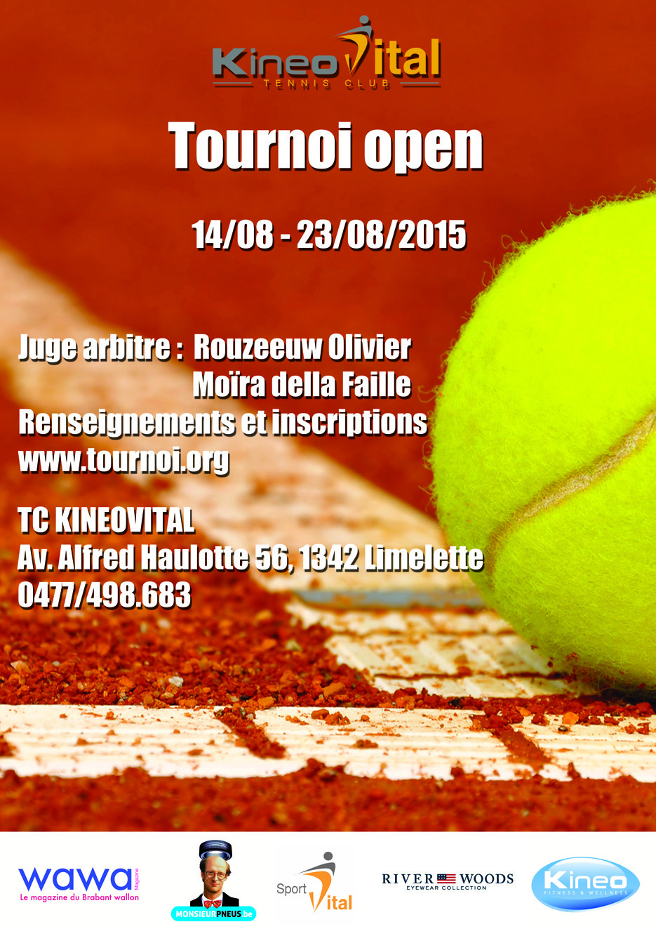 Tournoi Tennis open Kineo Vital