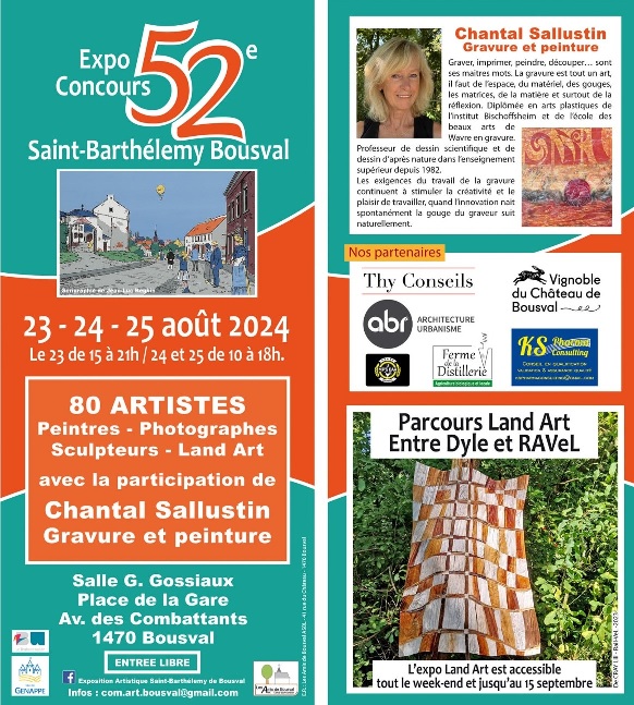 52e Exposition Saint-Barthélemy : l’Art sous toutes ses formes à Bousval 52e Exposition Saint-Barthélemy : l’Art sous toutes ses formes à Bousval