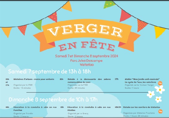 Verger en Fête : Un Week-End Récréatif et Écologique à Waterloo Verger en Fête : Un Week-End Récréatif et Écologique à Waterloo