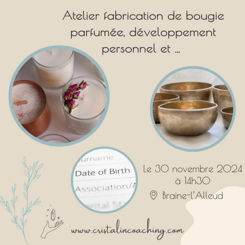 Atelier de fabrication de bougie parfumée et développement personnel : un rendez-vous pour se retrouver Atelier de fabrication de bougie parfumée et développement personnel : un rendez-vous pour se retrouver