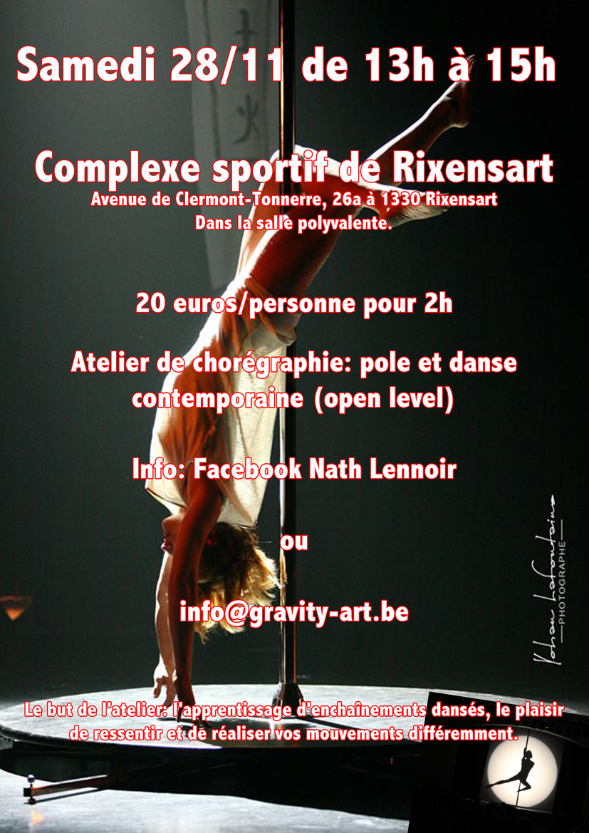 Rixensart : Atelier de chorégraphie - Pole Dance et Danse Contemporaine (open level)
