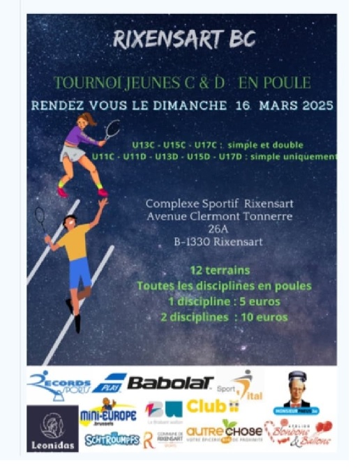 Le tournoi 'Jeunes' de Badminton du Rixensart Badminton Club : une journée sportive à ne pas manquer Le tournoi 'Jeunes' de Badminton du Rixensart Badminton Club : une journée sportive à ne pas manquer