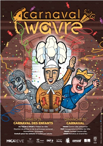 Wavre se prépare à célébrer son 38e Carnaval ! Wavre se prépare à célébrer son 38e Carnaval !