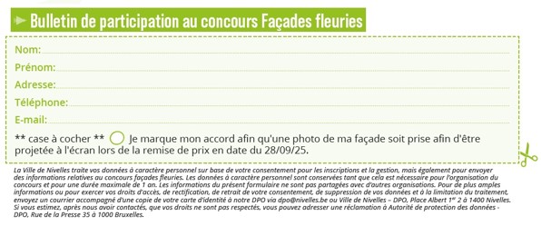 Concours Façades Fleuries 2025 : Nivelles s’habille aux couleurs chaudes de l’été Concours Façades Fleuries 2025 : Nivelles s’habille aux couleurs chaudes de l’été