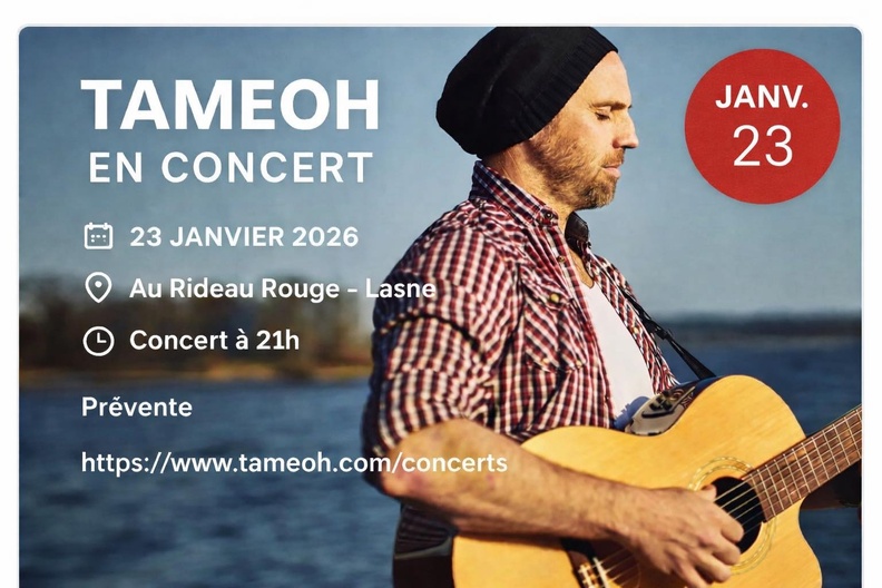 Tameoh en concert au Rideau Rouge : une soirée à ne pas manquer Tameoh en concert au Rideau Rouge : une soirée à ne pas manquer