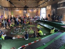 Course, miniature, famille Course, miniature, famille