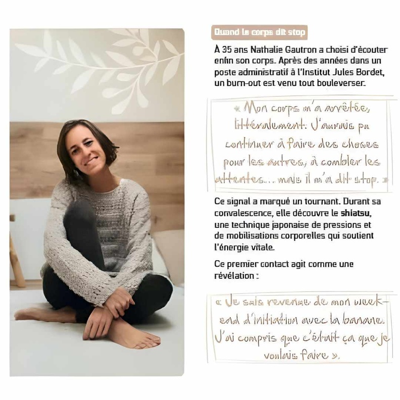 Shiatsu, bien-être, reconversion