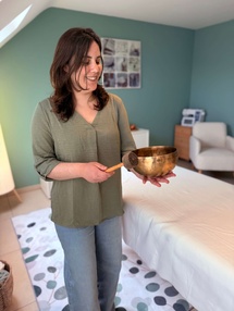 Lucie Janssens, fondatrice de Résonessence, à Louvain-la-Neuve. Lucie Janssens, fondatrice de Résonessence, à Louvain-la-Neuve.