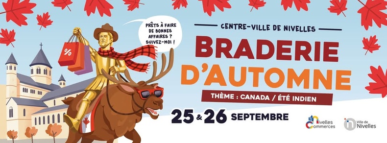 Braderie d'Automne à Nivelles : le Canada s'invite en centre-ville Braderie d'Automne à Nivelles : le Canada s'invite en centre-ville