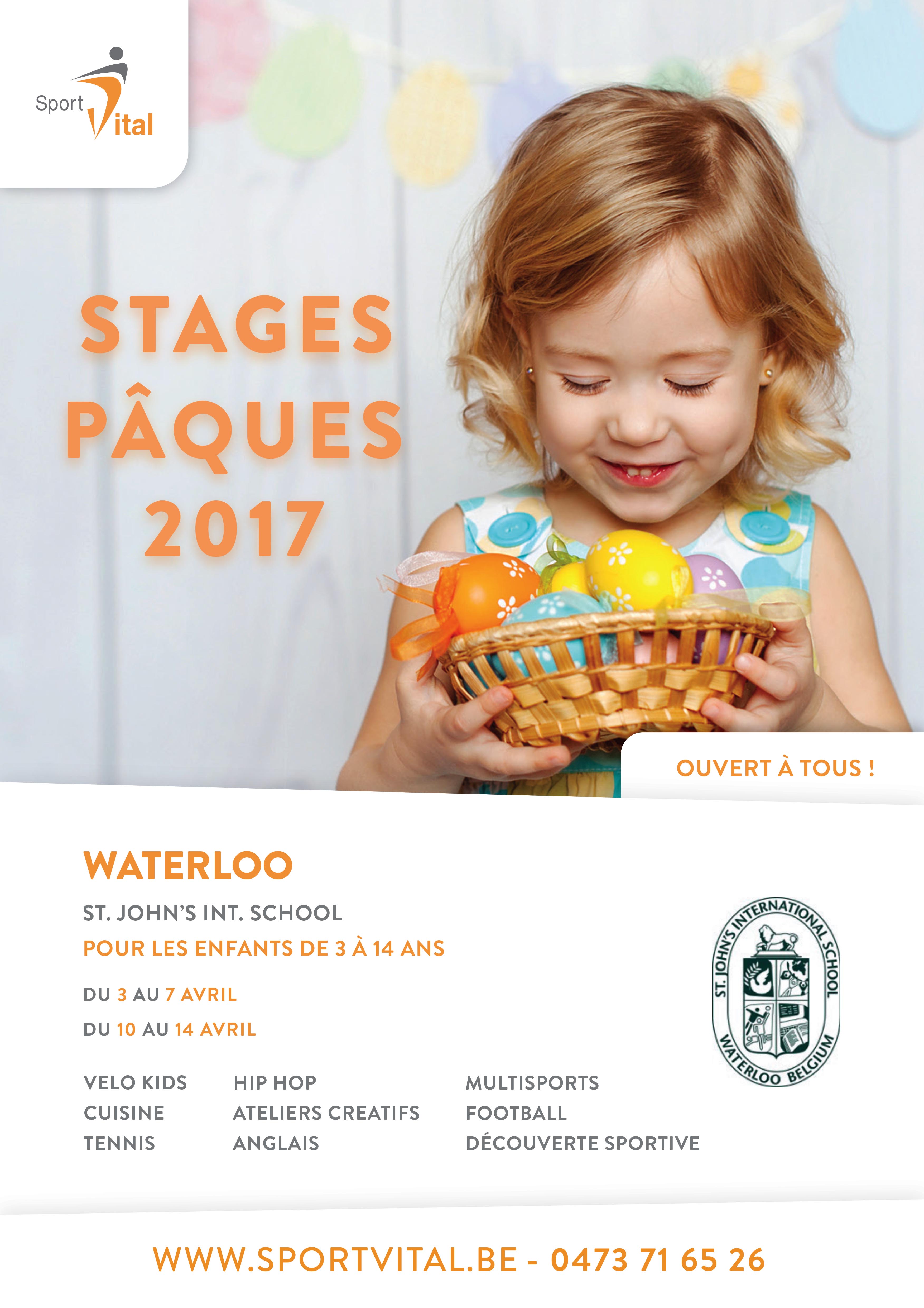 Stages pour enfants à Waterloo, Pâques 2017 : Ouvert à tous !