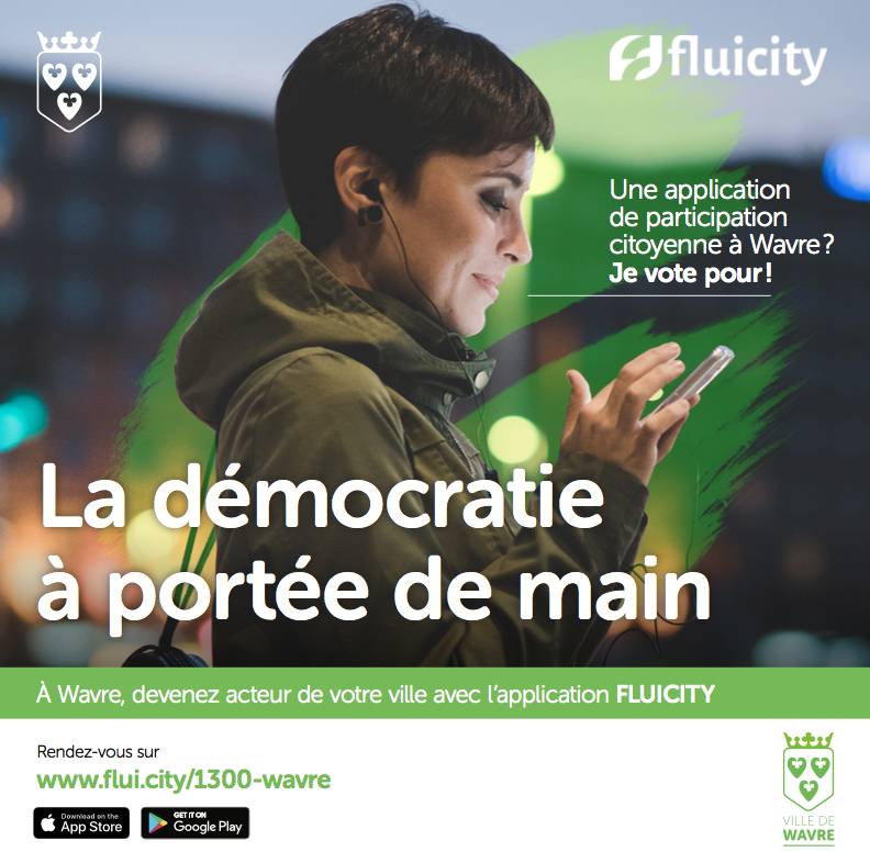Wavre renforce la participation citoyenne  avec Fluicity !