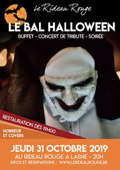 Lasne : Rideau Rouge 4ème bal d'Halloween en ce jeudi 31 octobre.
