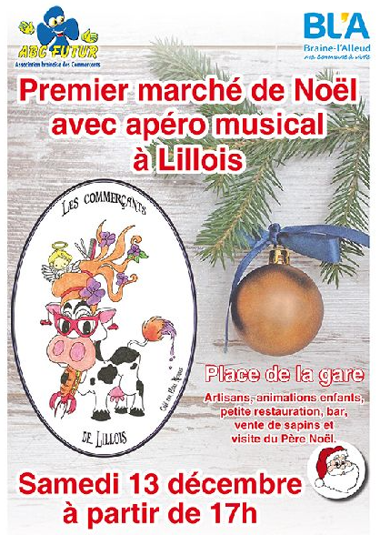 Lillois : Marché de Noël samedi 13 décembre