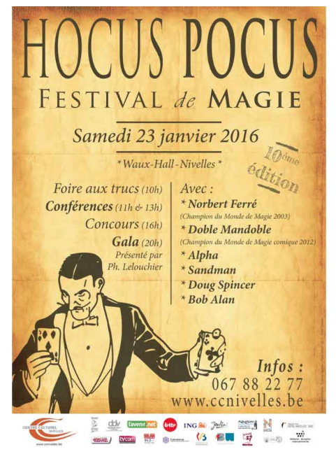 Nivelles : Hocus Pocus ! - Festival de Magie 2016