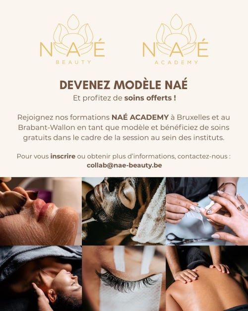 Formation esthétique professionnelle, Devenir modèle beauté Belgique, Cours pratiques institut NAÉ Academy
