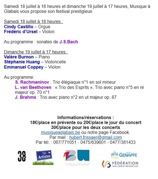 Glabais, Bach, Orgue