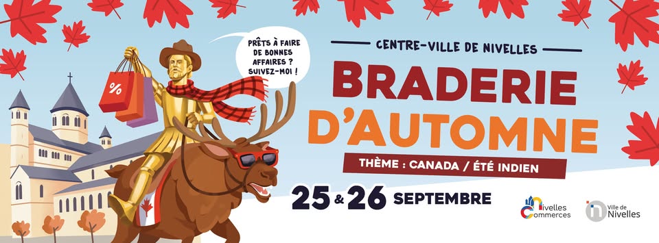 Braderie d'Automne à Nivelles : le Canada s'invite en centre-ville