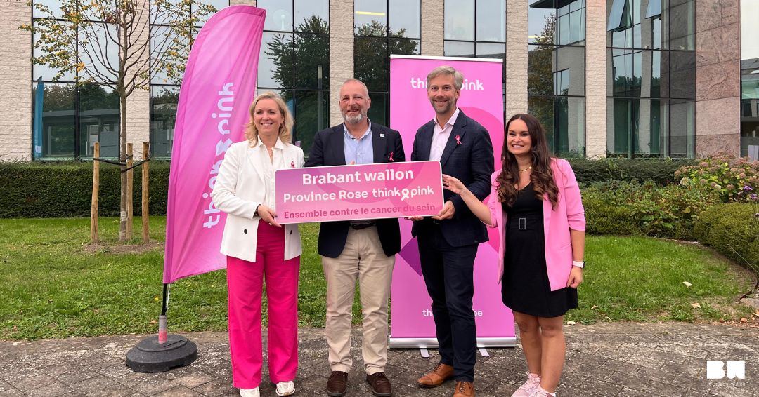 Le Brabant wallon voit la vie en rose : première « Province rose Think Pink »
