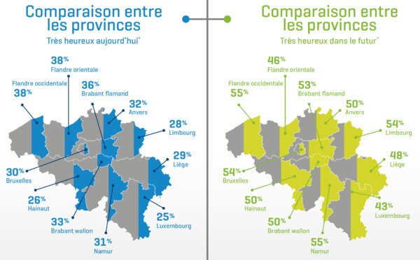 Les habitants du Brabant wallon voient l’avenir avec optimisme