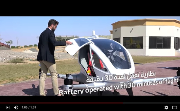 A Dubaï on teste déjà les Taxis-Drones !