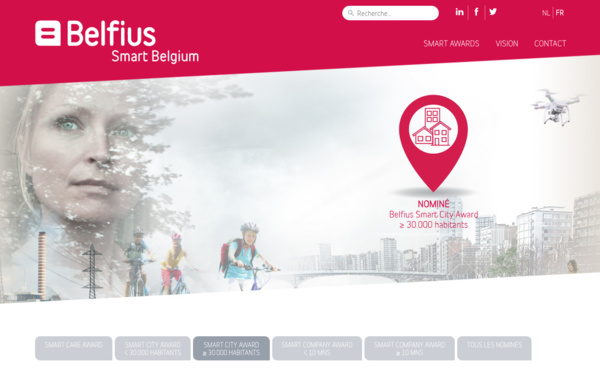 Wavre est en compétition pour le Smart City Award ≥ 30.000 habitants !