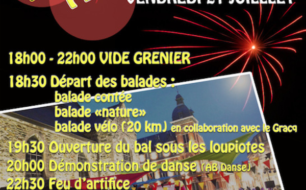 21 juillet à Tubize, Bal national et feu d'artifice.