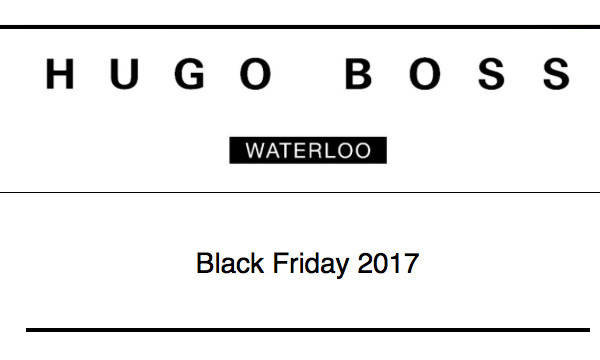 Hugo Boss Waterloo : 🔥 Black Friday 2017 🔥