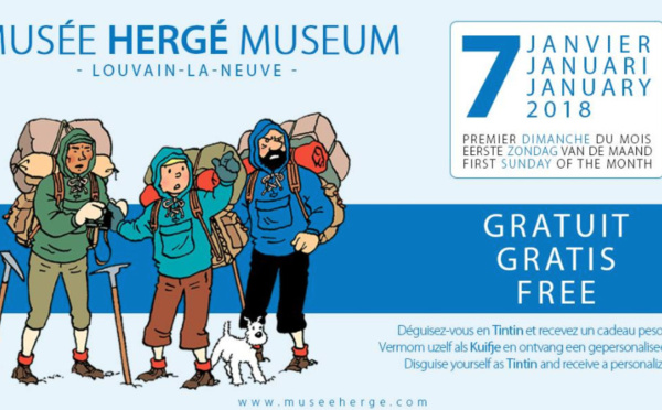 Dimanche 7 janvier 2018, tous les visiteurs bénéficieront de la gratuité sur la visite du Musée Hergé !