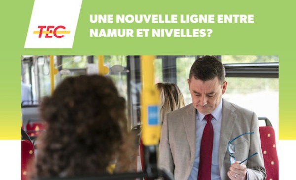Une nouvelle ligne de bus express entre Namur et Nivelles ?